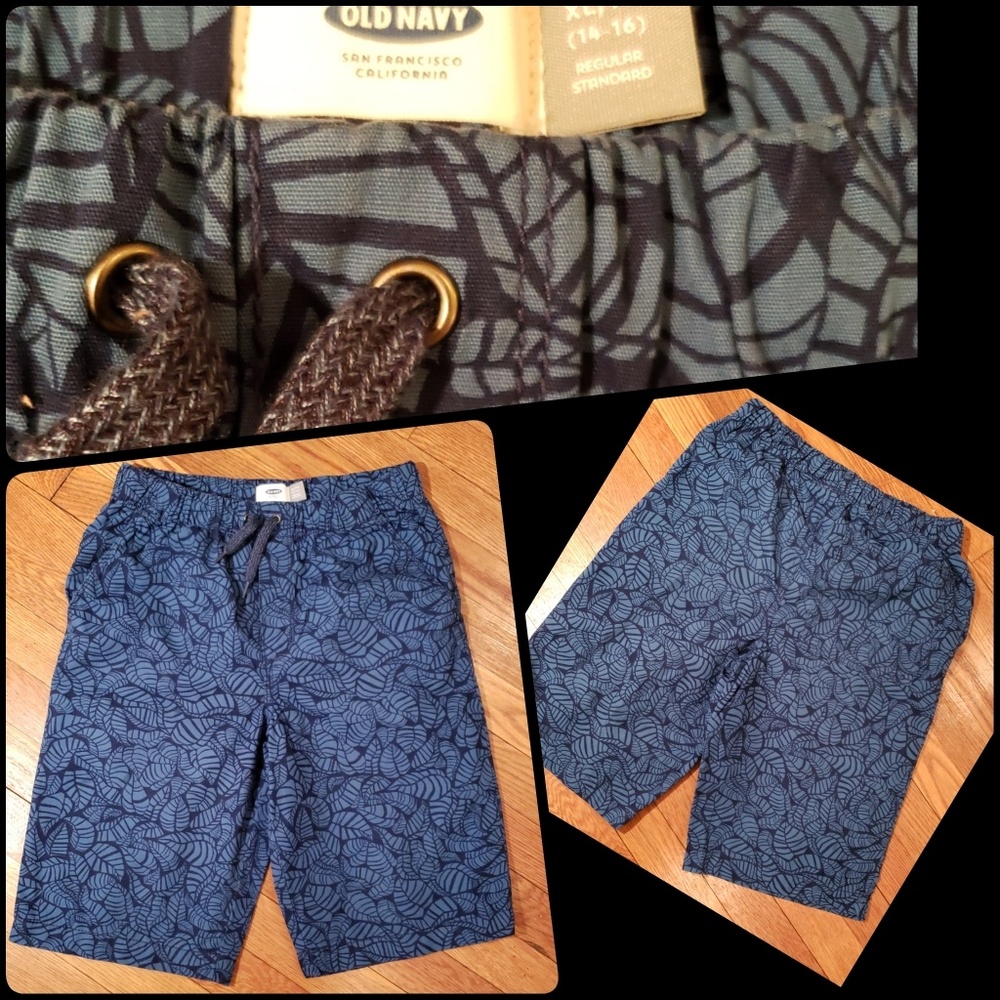 Boys Drawstring Navy Blue Boat Shorts Size XL 14/16 - Picture 3 of 3